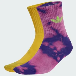 Women adidas Acid-Washed Crew Socks 2 Pairs
