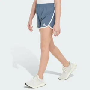 Kids adidas Elastic Waistband Woven Shorts with Binding