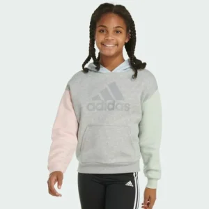 Kids adidas Long Sleeve Colorblock Pullover Hoodie