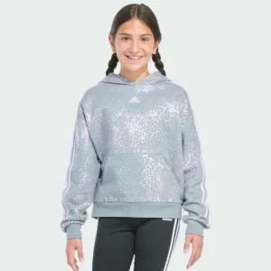 Kids adidas Long Sleeve Printed Loose Fit Pullover Hoodie