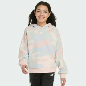 Kids adidas Long Sleeve Printed Loose Fit Pullover Hoodie