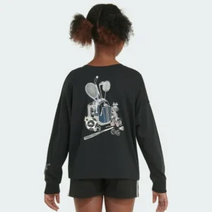 Kids adidas Long Sleeve Waist Crewneck Tee