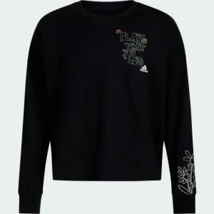 Kids adidas Long Sleeve Waist Crewneck Tee