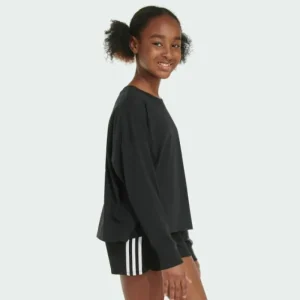Kids adidas Long Sleeve Waist Crewneck Tee