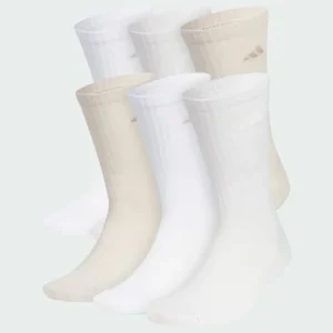 adidas Athletic Cushioned Crew Socks 6 Pairs