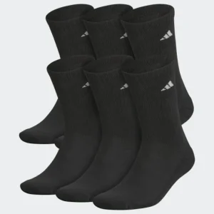 adidas Athletic Cushioned Crew Socks 6 Pairs