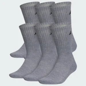 adidas Athletic Cushioned Crew Socks 6 Pairs XL