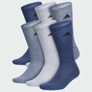 adidas Athletic Cushioned Crew Socks 6 Pairs