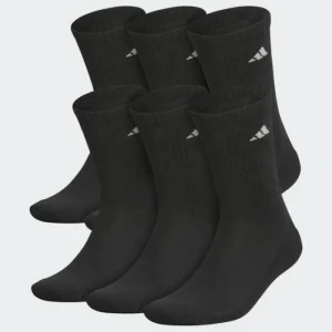 adidas Athletic Cushioned Crew Socks 6 Pairs