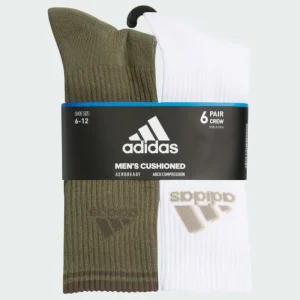 adidas Athletic Cushioned Mixed 2.0 6-Pack Crew Socks