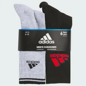 adidas Athletic Cushioned Mixed 2.0 6-Pack Crew Socks