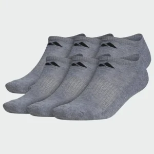 adidas Athletic Cushioned No-Show Socks 6 Pairs