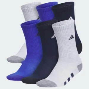 Kids adidas Athletic Cushioned 6-Pack Crew Socks Kids