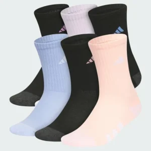 Kids adidas Athletic Cushioned 6-Pack Crew Socks Kids