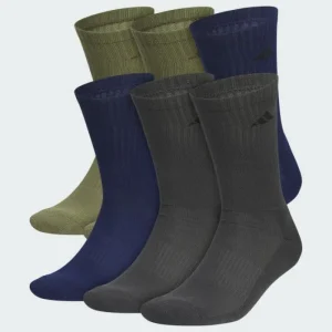 adidas Athletic Cushioned 6-Pack Crew Socks