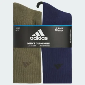 adidas Athletic Cushioned 6-Pack Crew Socks