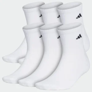 adidas Athletic Cushioned Quarter Socks 6 Pairs XL