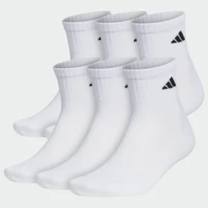 adidas Athletic Cushioned Quarter Socks 6 Pairs
