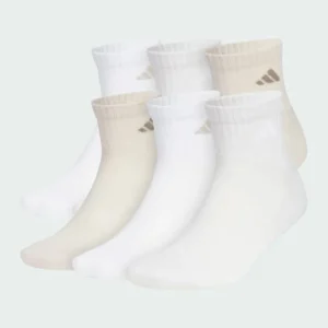 adidas Athletic Cushioned Quarter Socks 6 Pairs