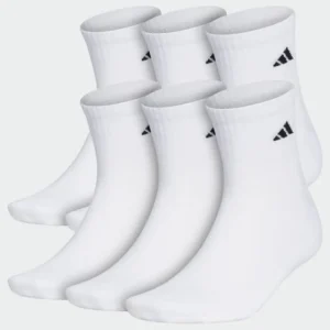adidas Athletic Cushioned Quarter Socks 6 Pairs XL