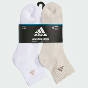 adidas Athletic Cushioned Quarter Socks 6 Pairs