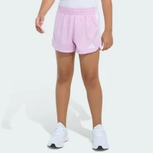 Kids adidas Elastic Waistband 3-Stripes Pacer Mesh Shorts