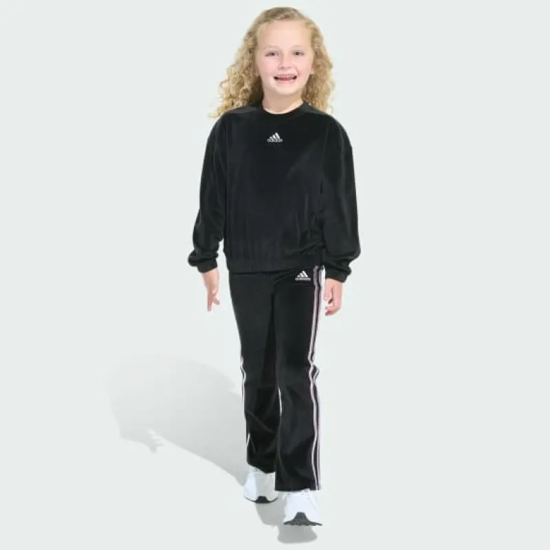 long_sleeve_crewneck_velo_0-1.webp Kids adidas Long Sleeve Crewneck Velour Set Kids