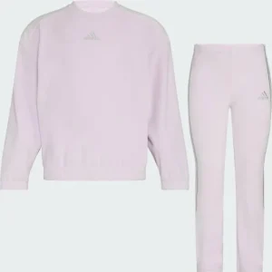 Kids adidas Long Sleeve Crewneck Velour Set Kids