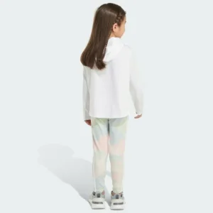 Kids adidas Long Sleeve Hooded All Over Print Leggigng Set Kids