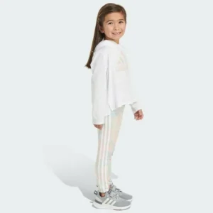 Kids adidas Long Sleeve Hooded All Over Print Leggigng Set Kids