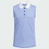 Kids adidas Ottoman Striped Sleeveless Polo Shirt