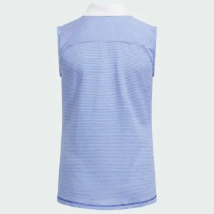 Kids adidas Ottoman Striped Sleeveless Polo Shirt