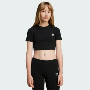 Kids adidas Ribbed Crop Tee Kids