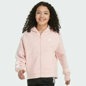 Kids adidas 3-Stripes Hooded Fleece Jacket