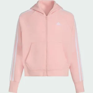 Kids adidas 3-Stripes Hooded Fleece Jacket
