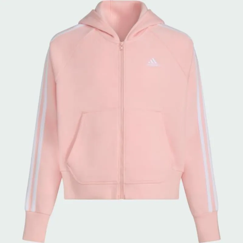 stripes_hooded_fleece_jac_2.webp Kids adidas 3-Stripes Hooded Fleece Jacket