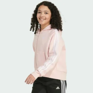 Kids adidas 3-Stripes Hooded Fleece Jacket