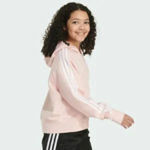 Kids adidas 3-Stripes Hooded Fleece Jacket