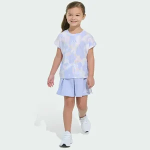 Kids adidas Two-Piece Printed Sleeveless Box Tee and French Terry Skort Set