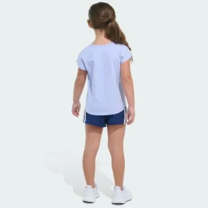 Kids adidas Two-Piece Short Sleeve Graphic Tee and Mesh Shorts Set