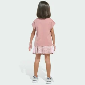 Kids adidas Two-Piece Sleeveless Box Tee and Printed French Terry Skort Set